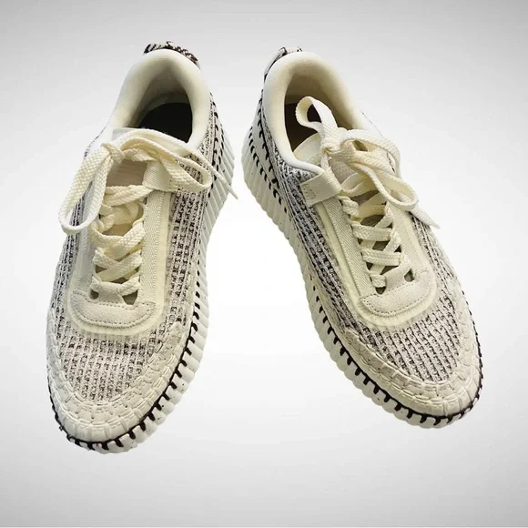 CHLOE Nama Embroidered Suede Mesh Sneakers Size EU 36 - Picture 3 of 16